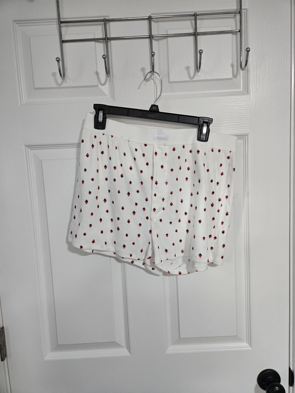 Skims Loose Fit Boxer Strawberry Print Large New With Tag